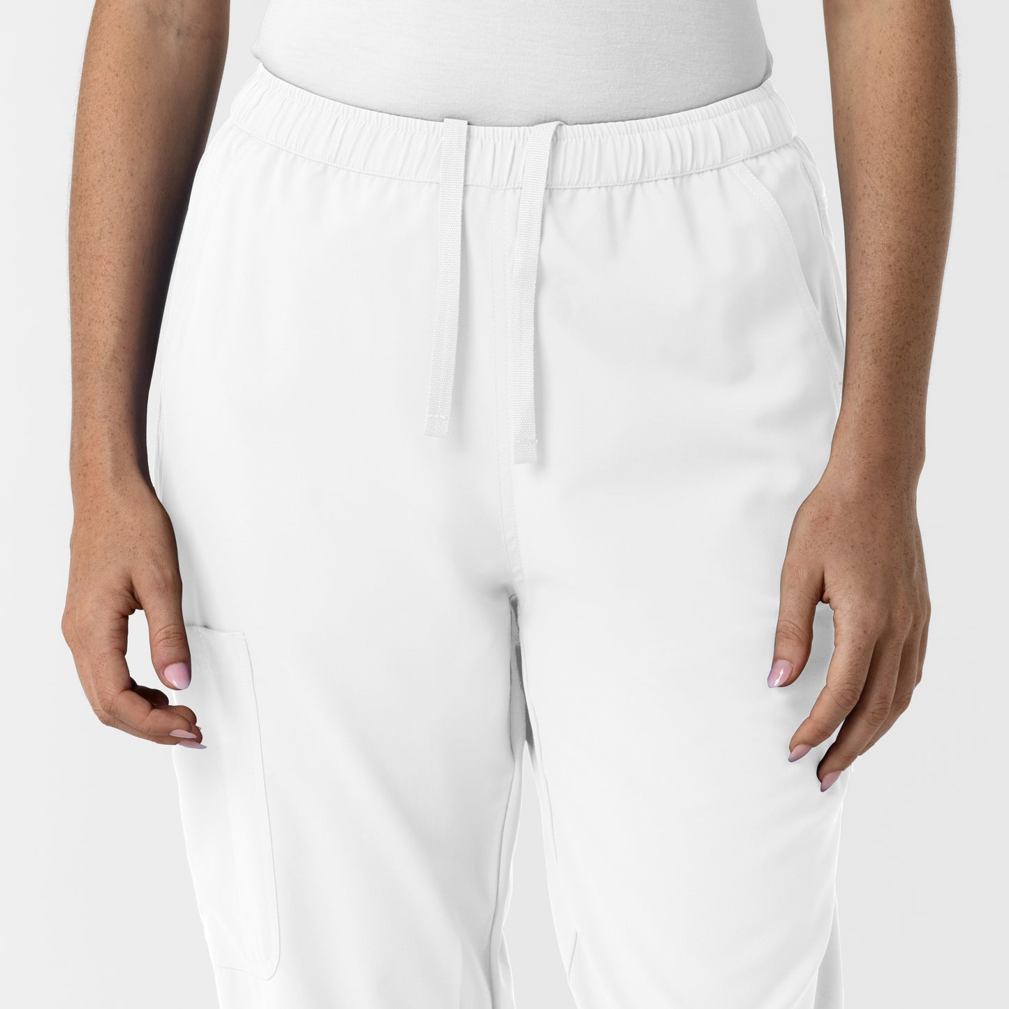 NURTUR 5280 Women's Slim Leg Scrub Pants White