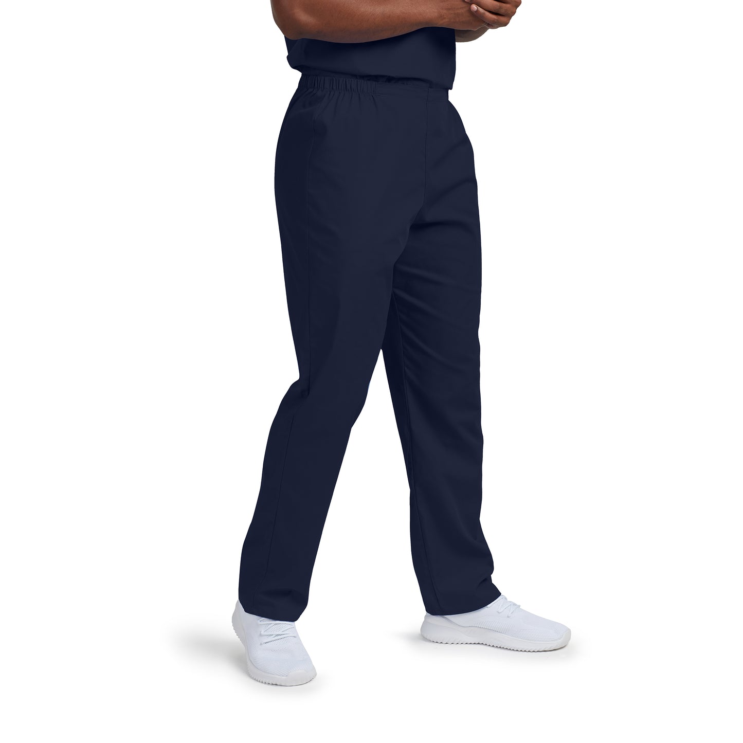 Scrub Zone LB411 Unisex No Pocket Flex Waist Scrub Pants Navy Image