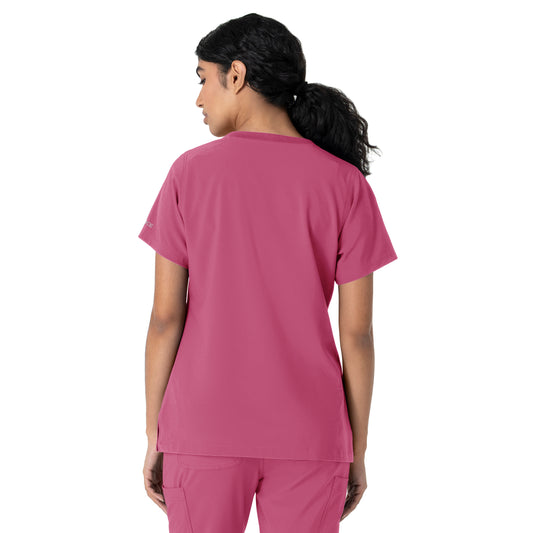 Force Cross-Flex C13510 Women's Crew Neck Scrub Top Electric Fuschia
