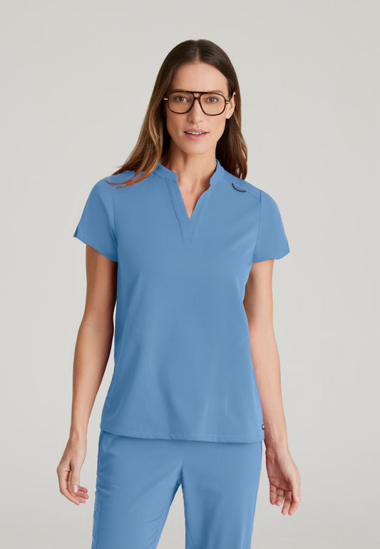 Greys Anatomy Stretch GRST230 Avery Scrub Top Ciel Blue