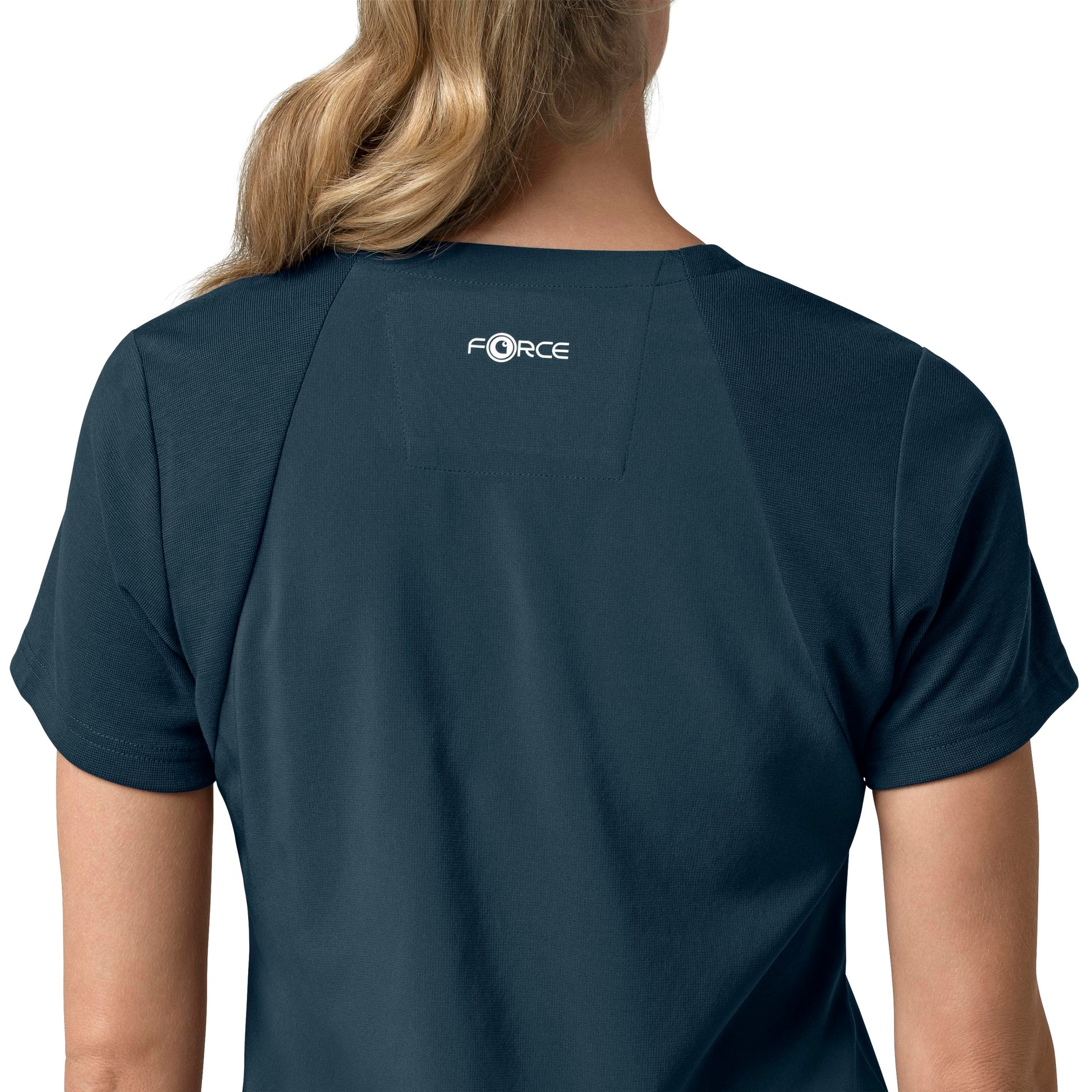 Force Cross-Flex C13210 Flex Panel V-Neck Scrub Top Navy Model Image Alternate | Carhartt