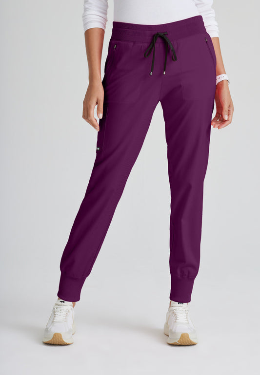 Greys Anatomy Stretch GRSP537 Eden Jogger Wine