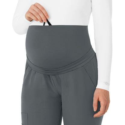 Force Essentials C54113 Maternity Jogger Scrub Pants Pewter Model Image Left Side | Carhartt