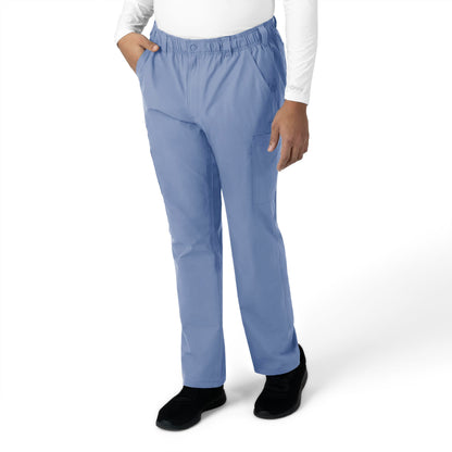 Force Essentials C56113 Men's Straight Leg Cargo Scrub Pants Ceil Blue Model Image Right Side | Carhartt