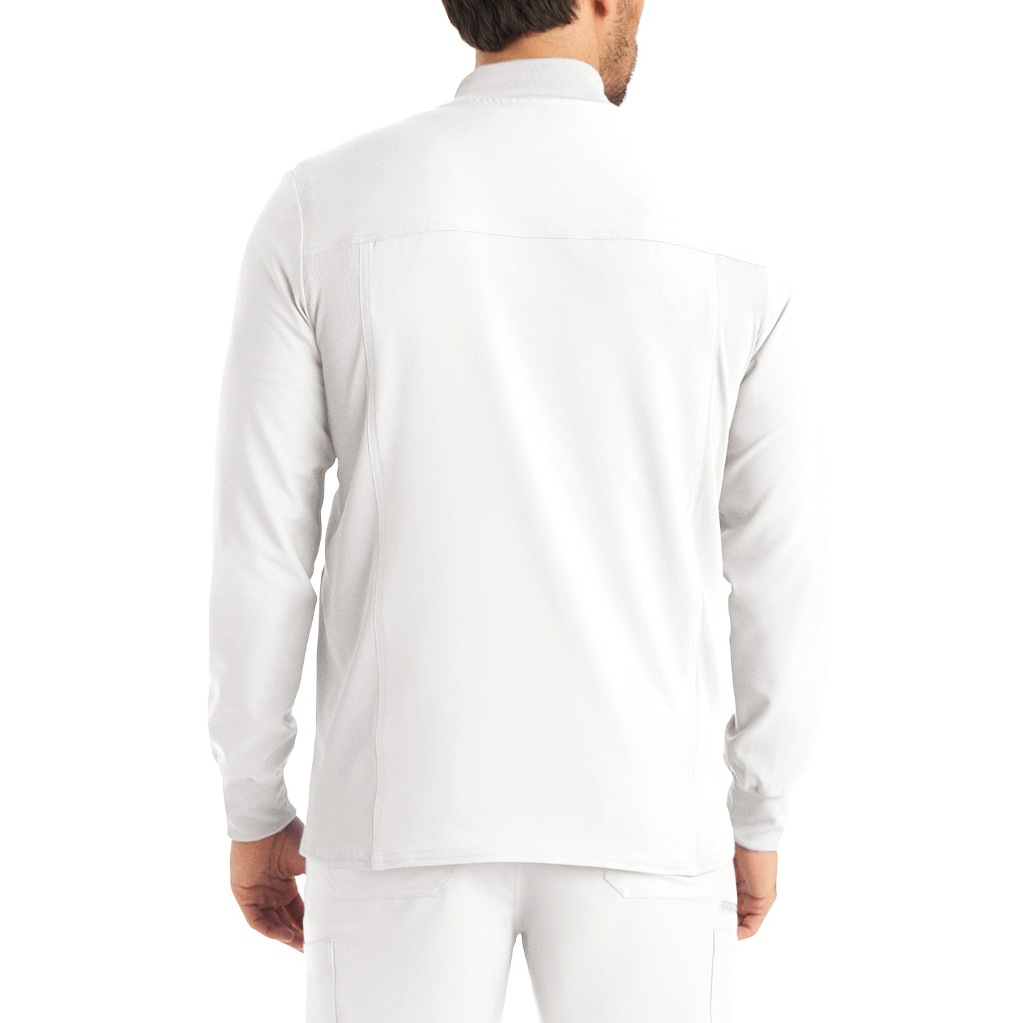 Forward LJ703 Men's 3 Pocket Scrub Jacket White Image