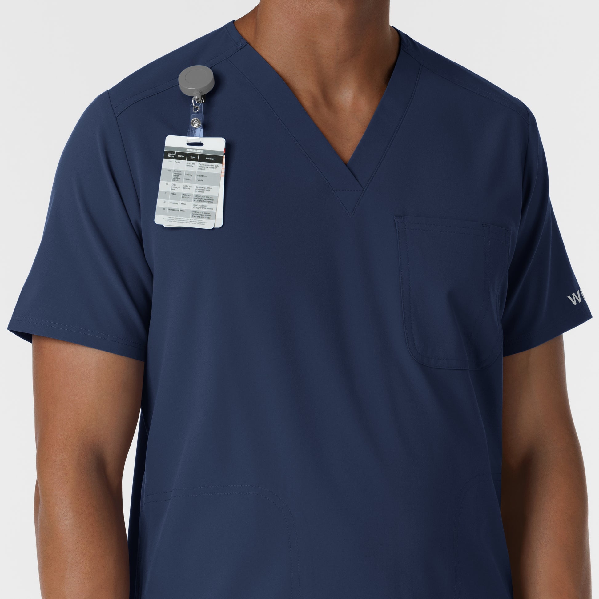NURTUR 6380 Men's V-Neck Scrub Top Navy