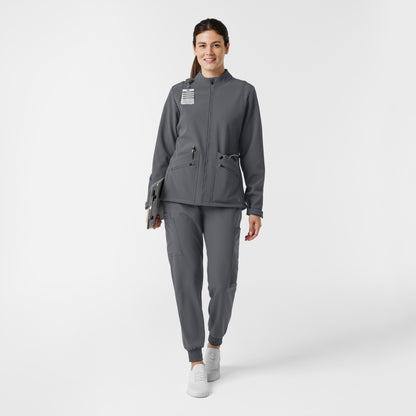 Layers 8509 Women's Soft Shell Scrub Jacket Pewter