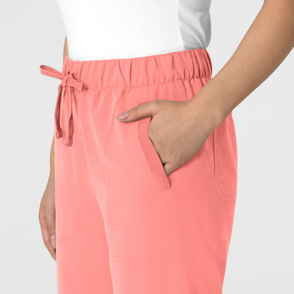 Nova 5232 Women's Stovepipe High-Low Hem Scrub Pants Paradise Pink