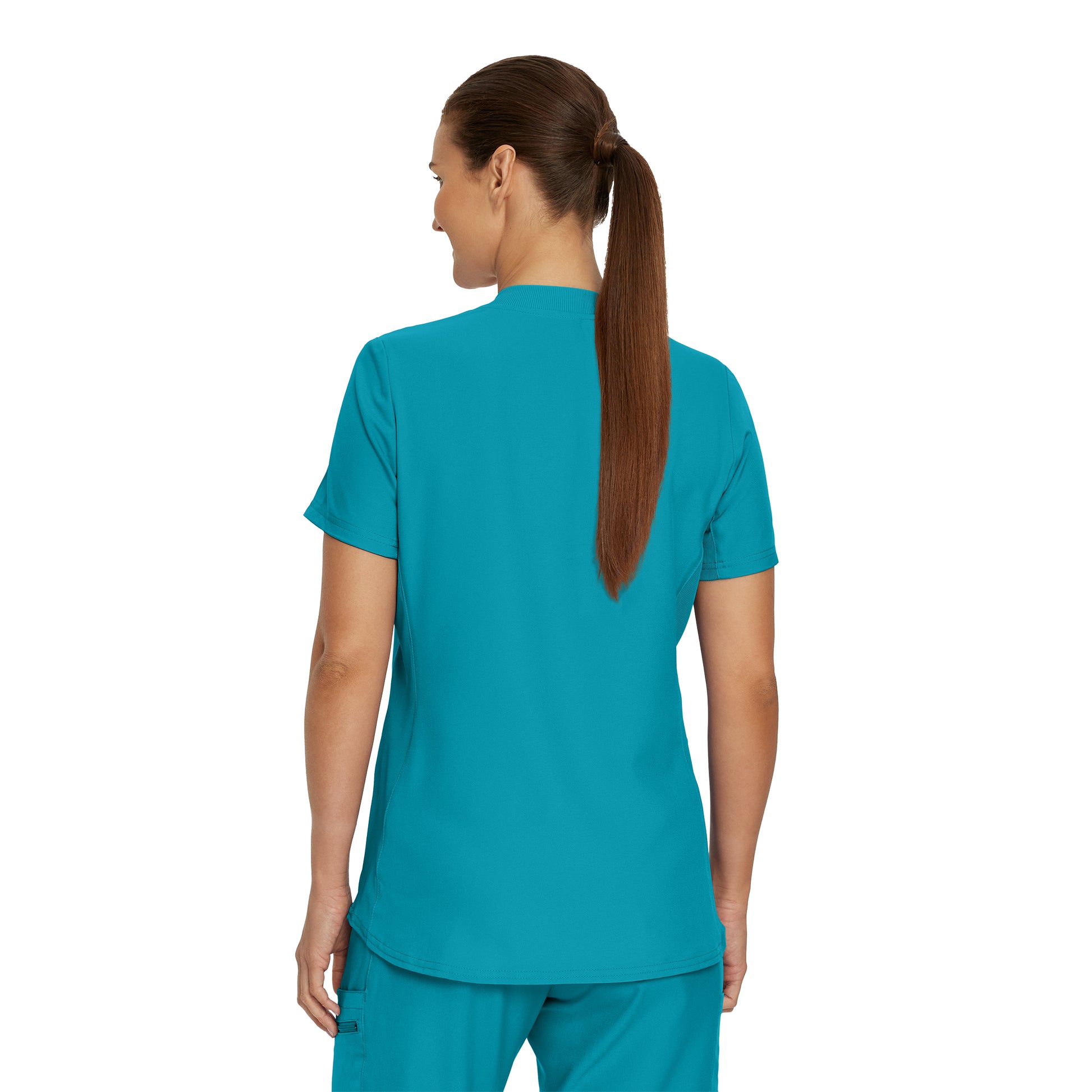 Forward LT100 Women's 3 Pocket V Neck Scrub Top Teal Image