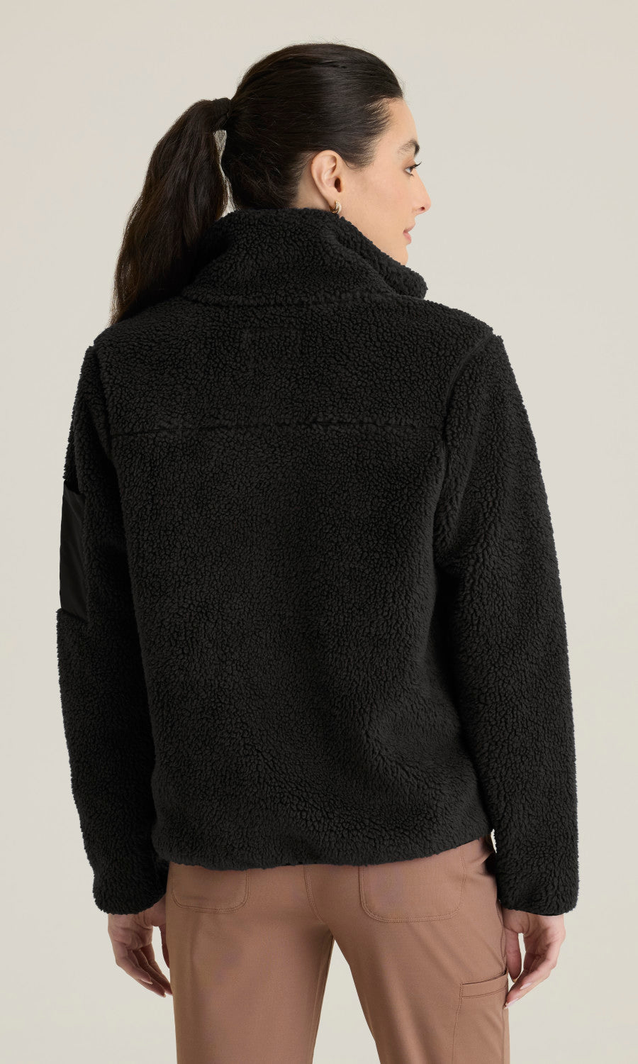 Grey's Anatomy Stretch GRSJ941 Carol Sherpa Jacket Black - back