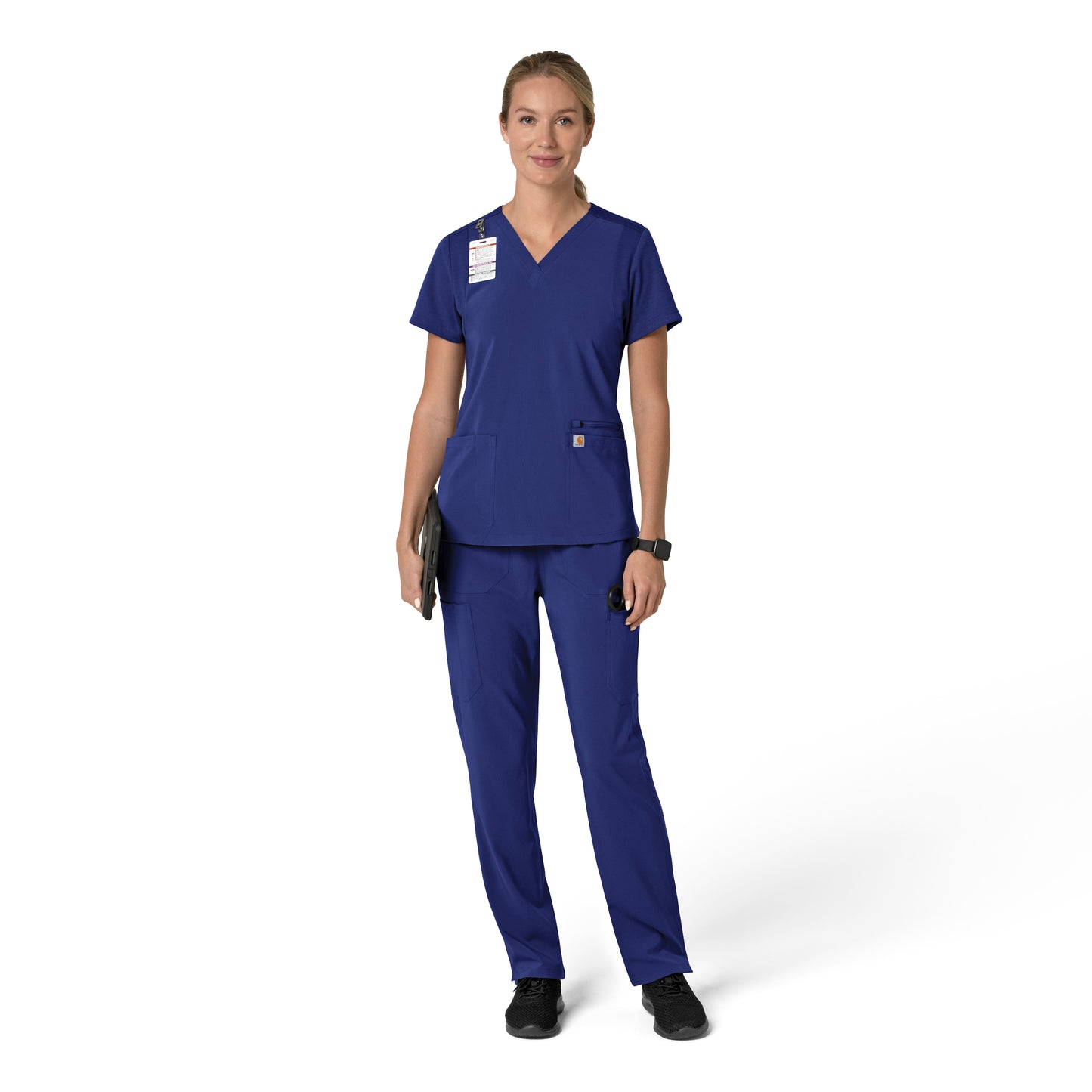 Force Cross-Flex C13210 Women's Flex Panel V-Neck Scrub Top Galaxy Blue