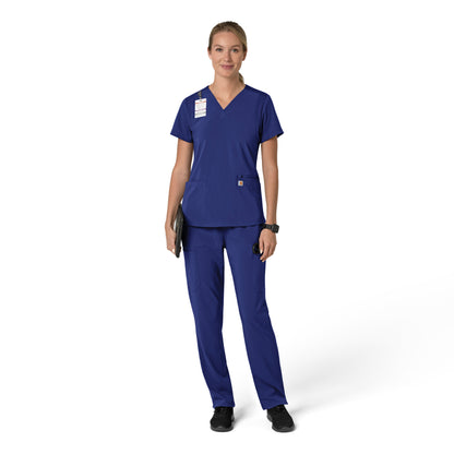 Force Cross-Flex C13210 Women's Flex Panel V-Neck Scrub Top Galaxy Blue