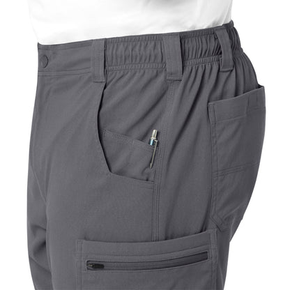 Rugged Flex Peak C55037 Men's Straight Leg Cargo Scrub Pants Pewter Model Image Alternate | Carhartt