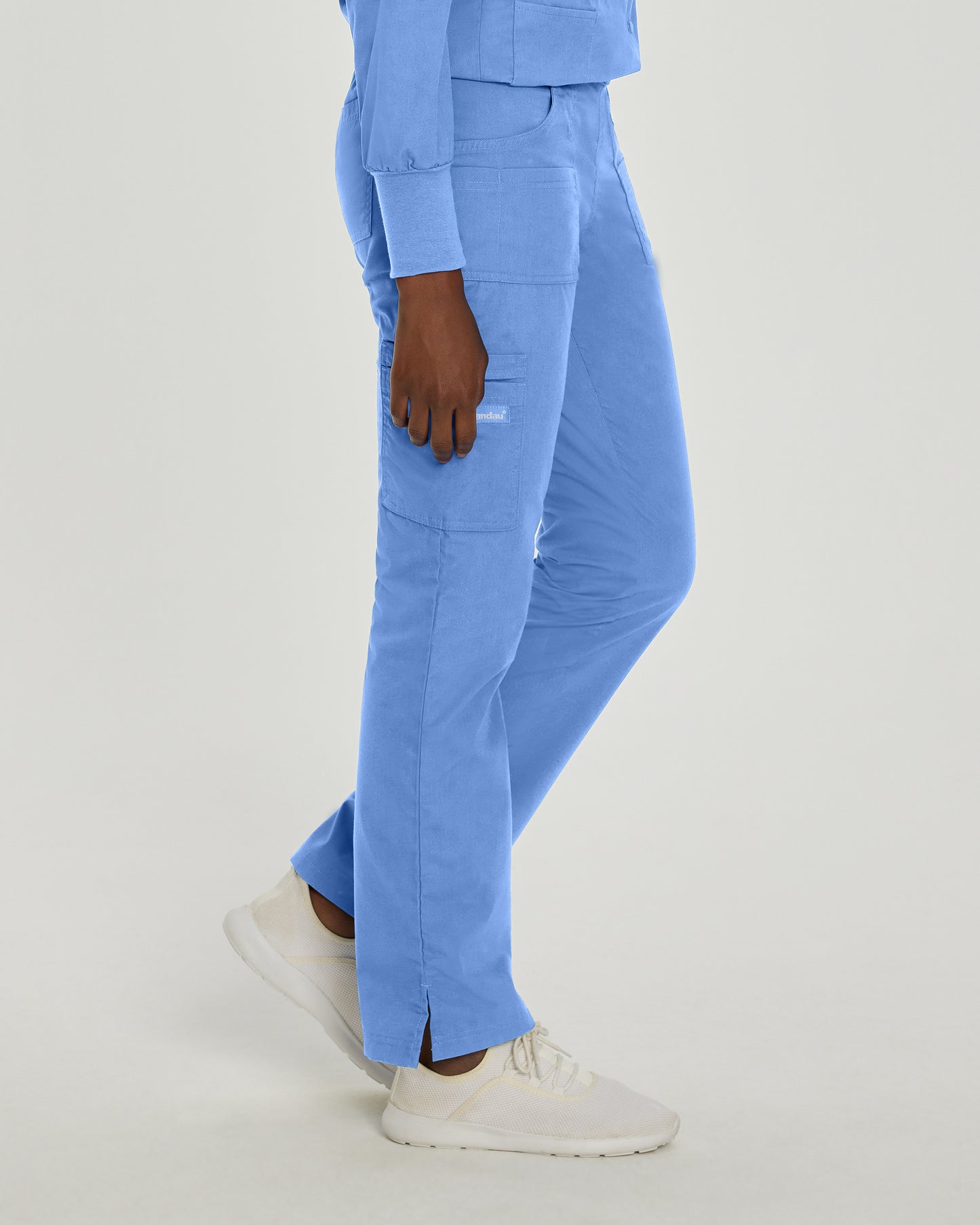 Essentials 8380 Women's Cargo Scrub Pants Ceil Blue Image