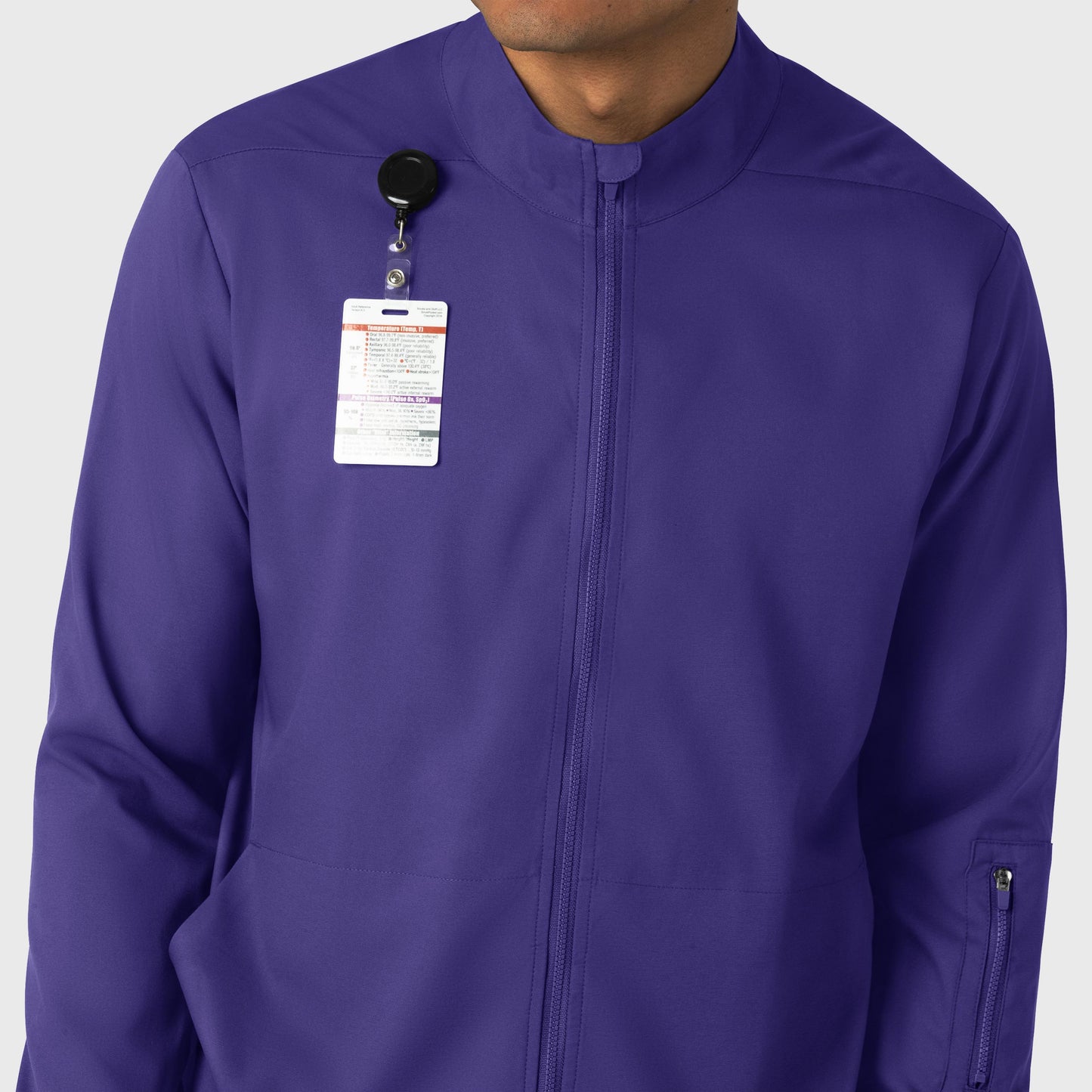 Boundless 8351 Men's Warm Up Scrub Jacket Grape Model Image Alternate | Wink