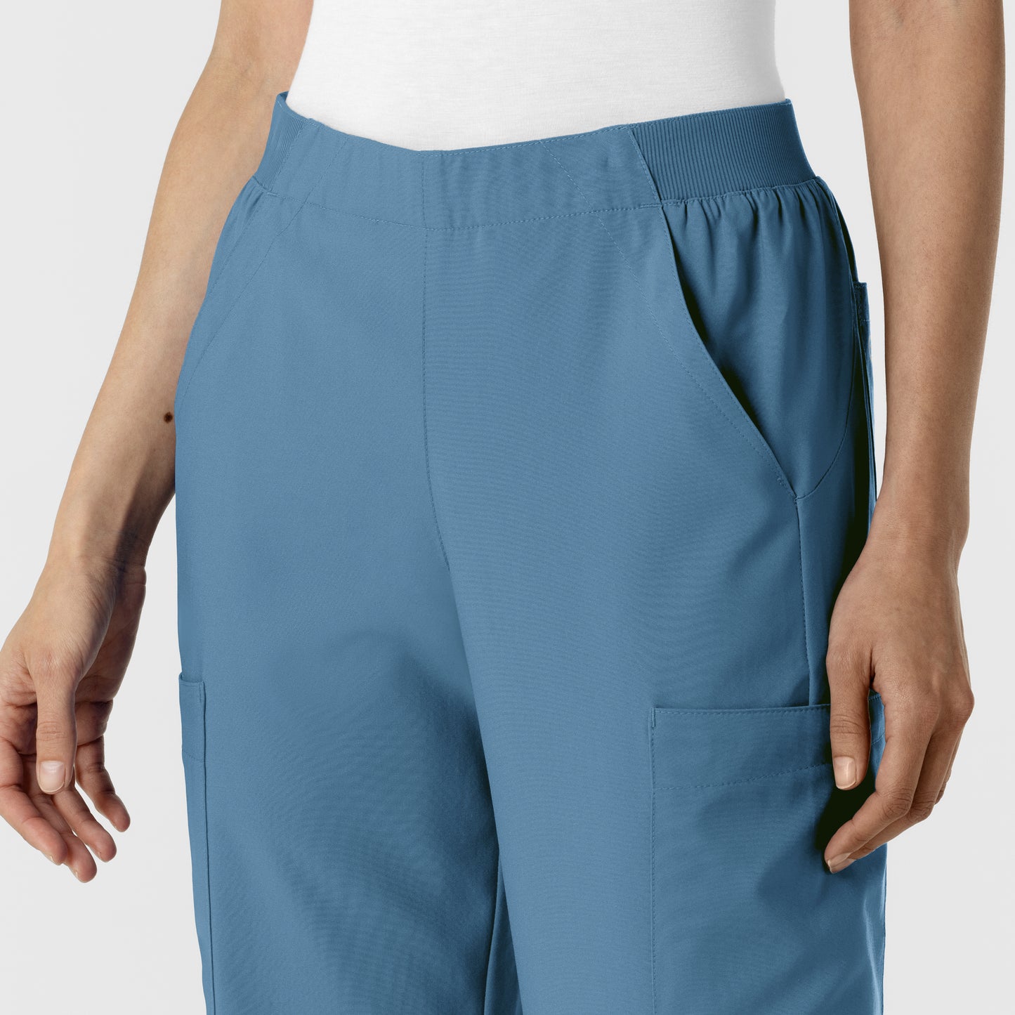 W123 5145 Women's Cargo Utility Scrub Pants Pacific Blue