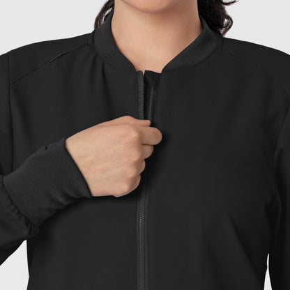 Thrive 8122 Flex-n-Reach Zip-Front Jacket Black Model Image Alternate | Wink