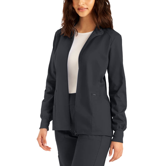 ProFlex LJ701 Women's 3 Pocket Scrub Jacket Graphite Image