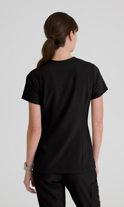 Grey's Anatomy Evolve GSST298 Women's Sky Top in Black by Barco Model Image Back