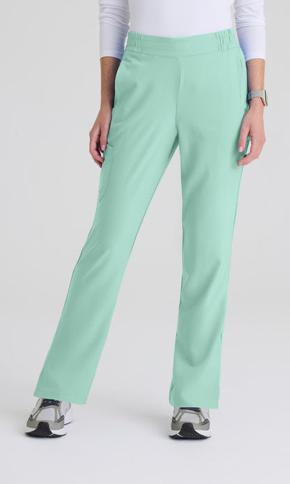Grey's Anatomy Evolve GSSP627 Women's Cosmo Pant in Soft Melon by Barco Model Image Front