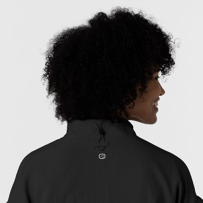 Layers 8014 BreezeBreaker Scrub Jacket Black Model Image Alternate | Wink