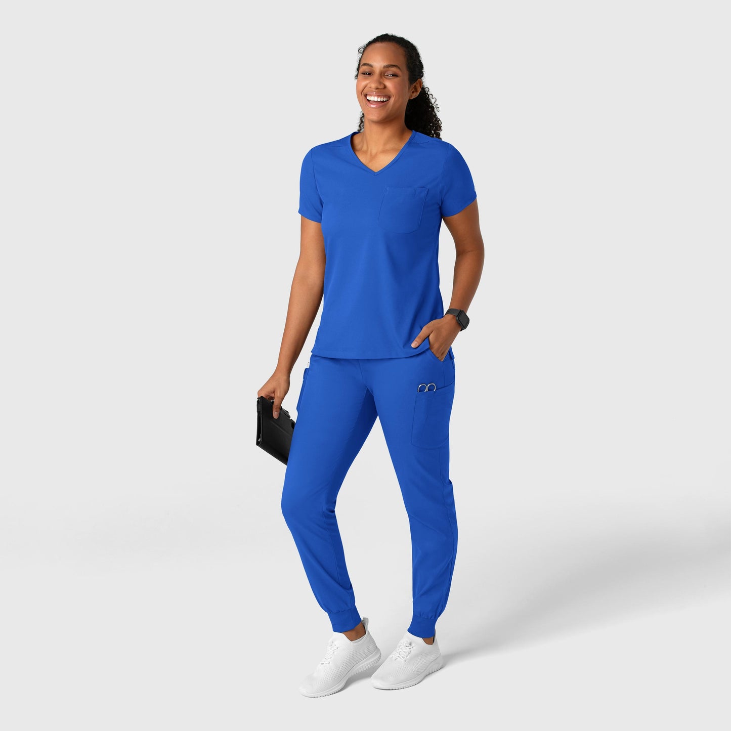 Boundless 5151 Jogger Scrub Pants Royal Model Image Alternate | Wink