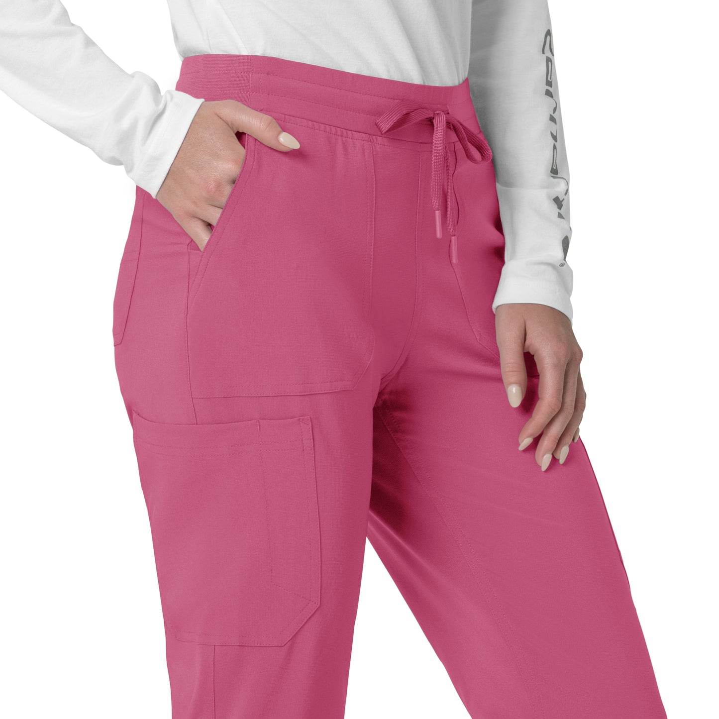 Force Cross-Flex C53110 Women's Cargo Jogger Scrub Pants Electric Fuschia