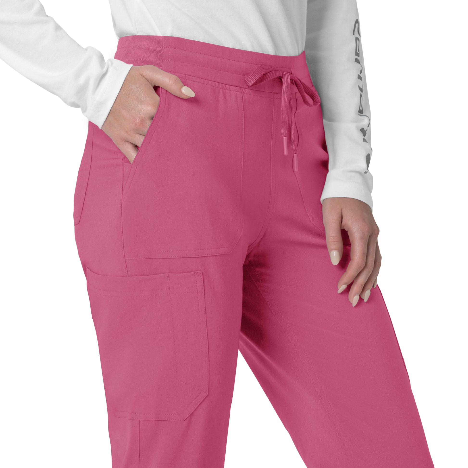 Force Cross-Flex C53110 Women's Cargo Jogger Scrub Pants Electric Fuschia