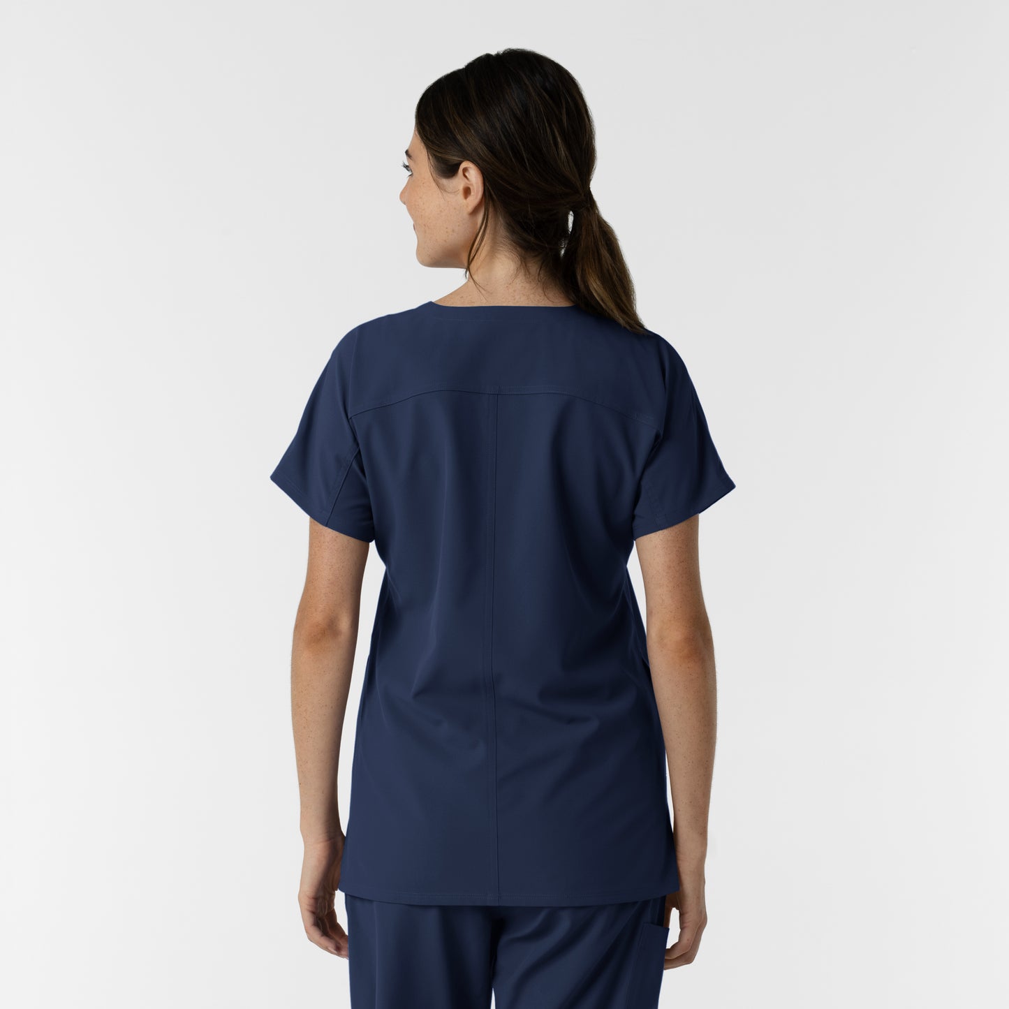 NURTUR 6280 Women's Drop Shoulder Tunic Scrub Top Navy