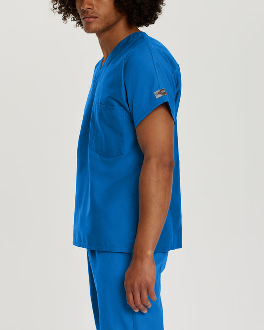 Scrub Zone 71221 Unisex 1 Pocket V Neck Scrub Top Royal Blue Image