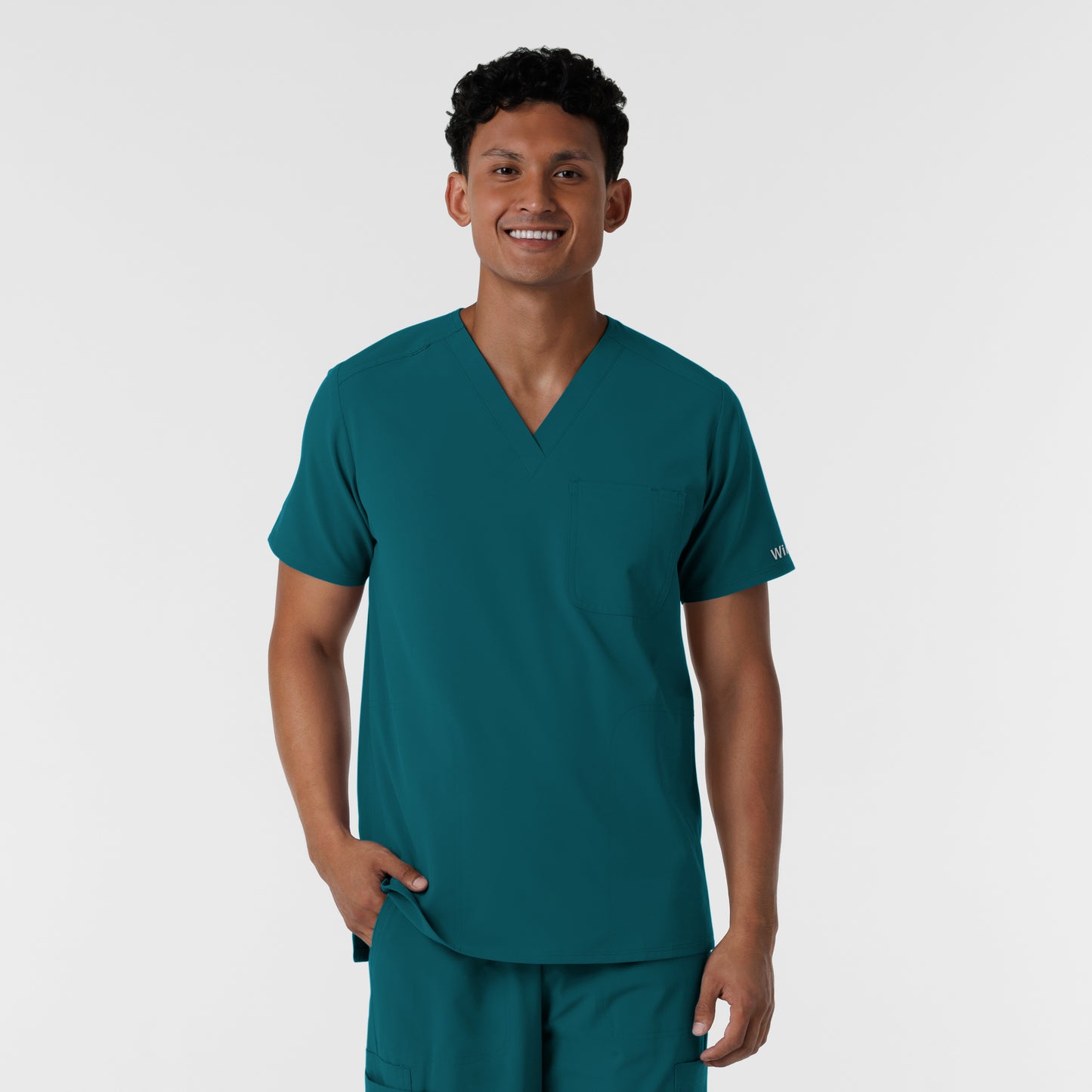 NURTUR 6380 Men's V-Neck Scrub Top Caribbean