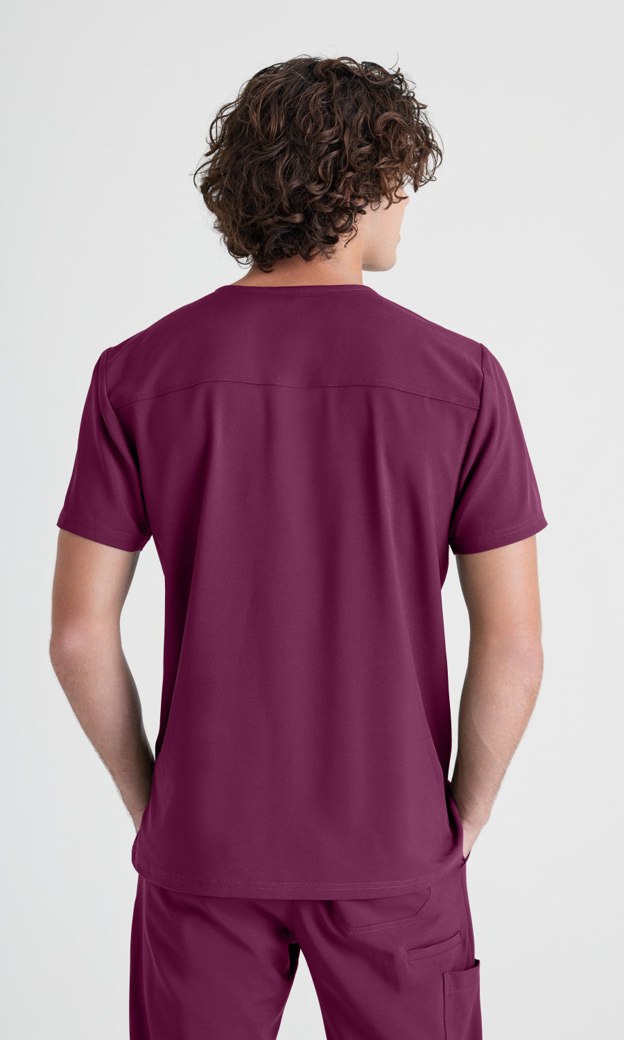 Grey's Anatomy Evolve GSST179 Journey Scrub Top Wine