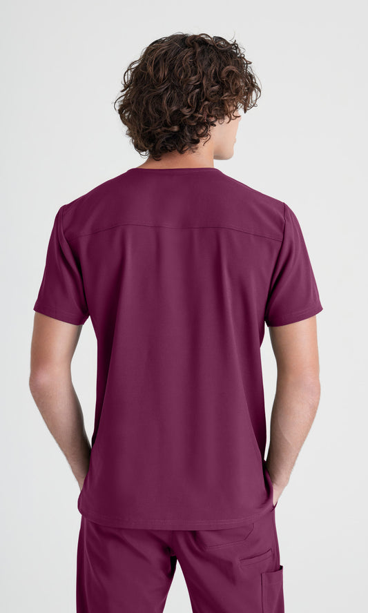 Grey's Anatomy Evolve GSST179 Journey Scrub Top Wine