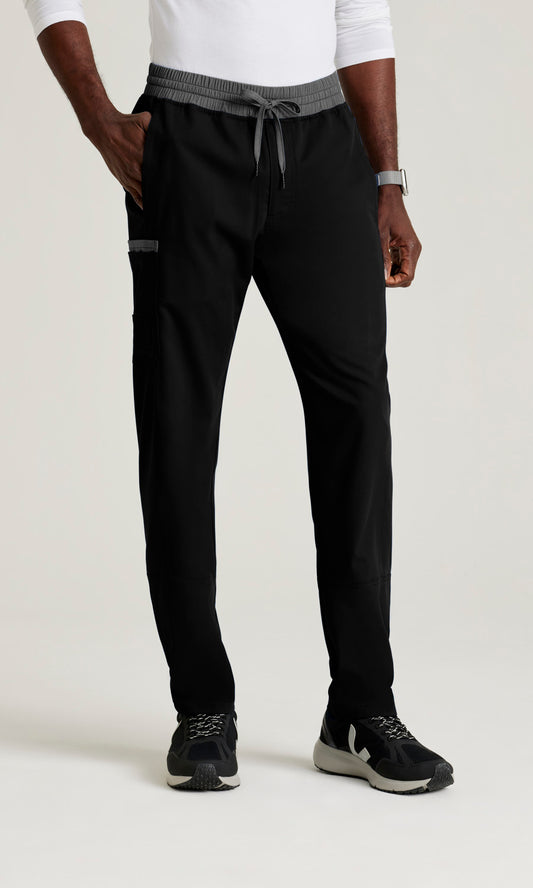 Grey's Anatomy Spandex Stretch GRSP641 Nathan Scrub Pants Black