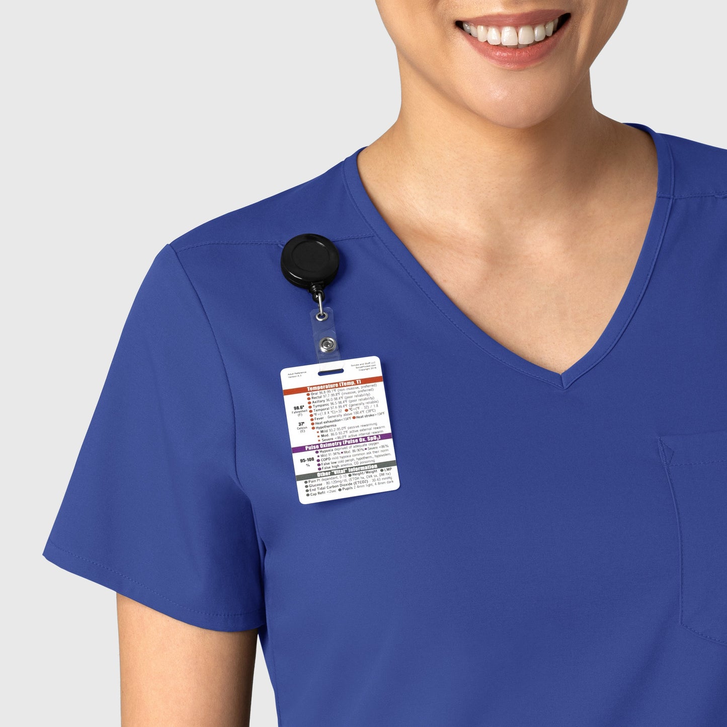 Boundless 6151 Women's Tuck-In Scrub Top Galaxy Blue