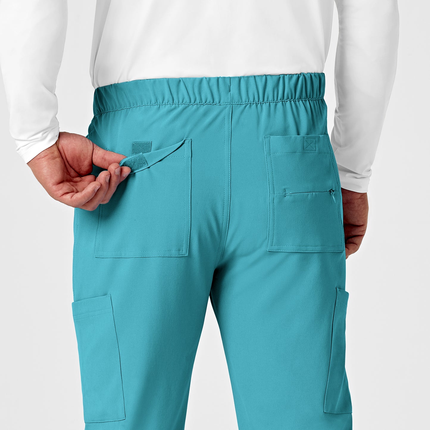 RENEW 5034 Men's Jogger Scrub Pants Teal Blue Model Image Alternate | Wink