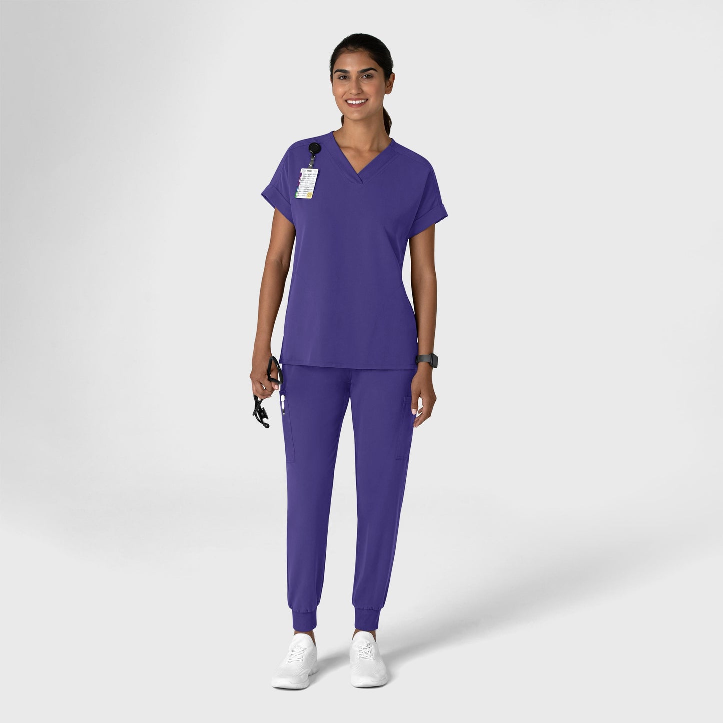 Nova 5132 Jogger Utility Scrub Pants Grape Model Image Alternate | Wink