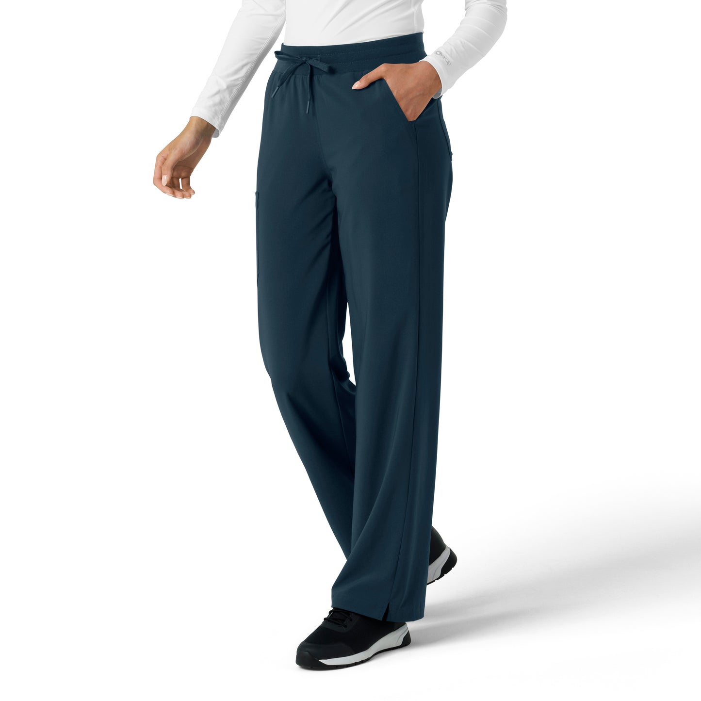 Force Cross-Flex C53310 Boot Cut Scrub Pants Navy Model Image Right Side | Carhartt