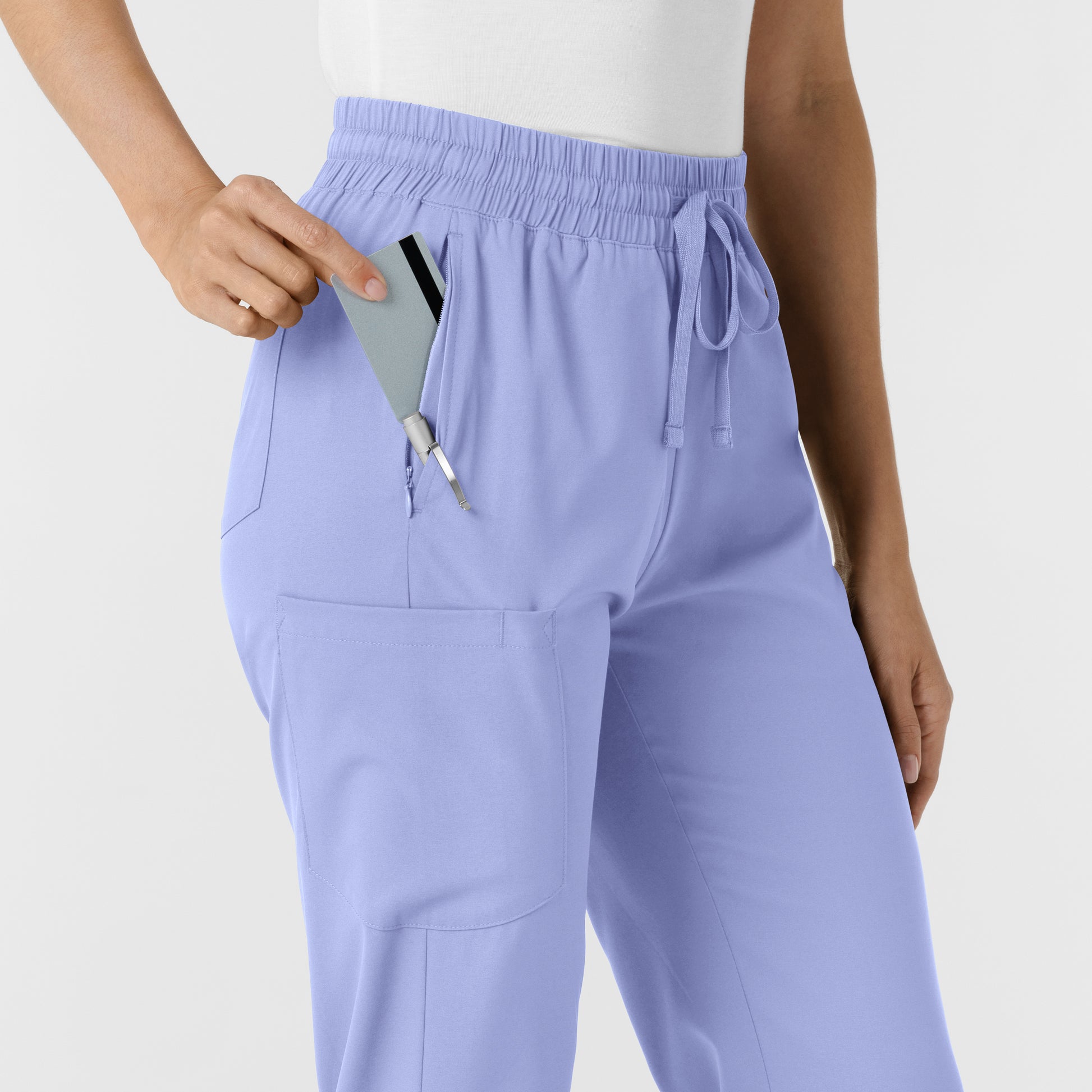 Boundless 5251 Bootcut Scrub Pants Ceil Blue Model Image Alternate | Wink