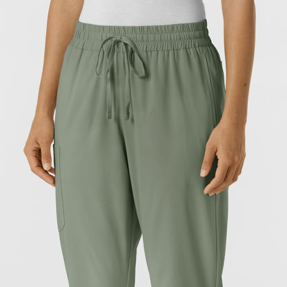 Boundless 5251 Bootcut Scrub Pants Sage Model Image Left Side | Wink