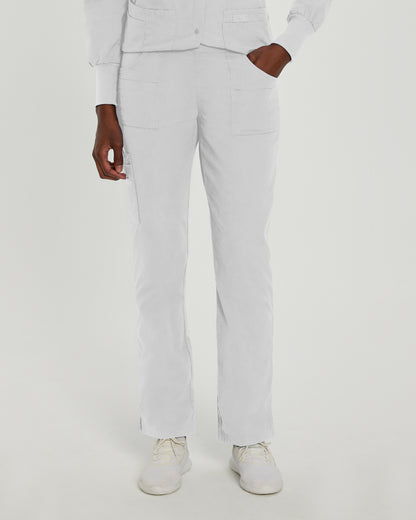 Essentials 8380 Women's Cargo Scrub Pants White Image