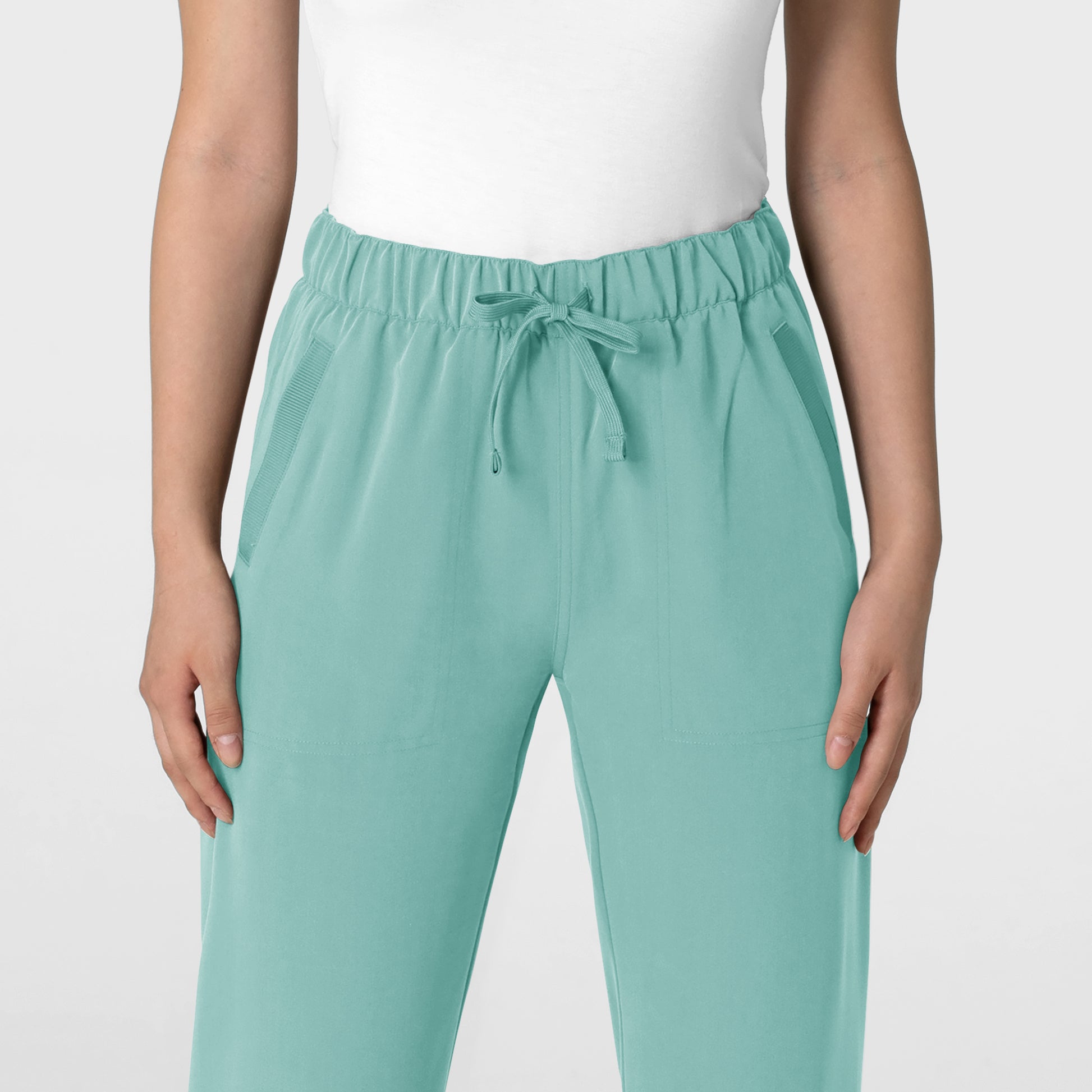 Nova 5232 Stovepipe High-Low Hem Scrub Pants Turquoise Model Image Left Side | Wink