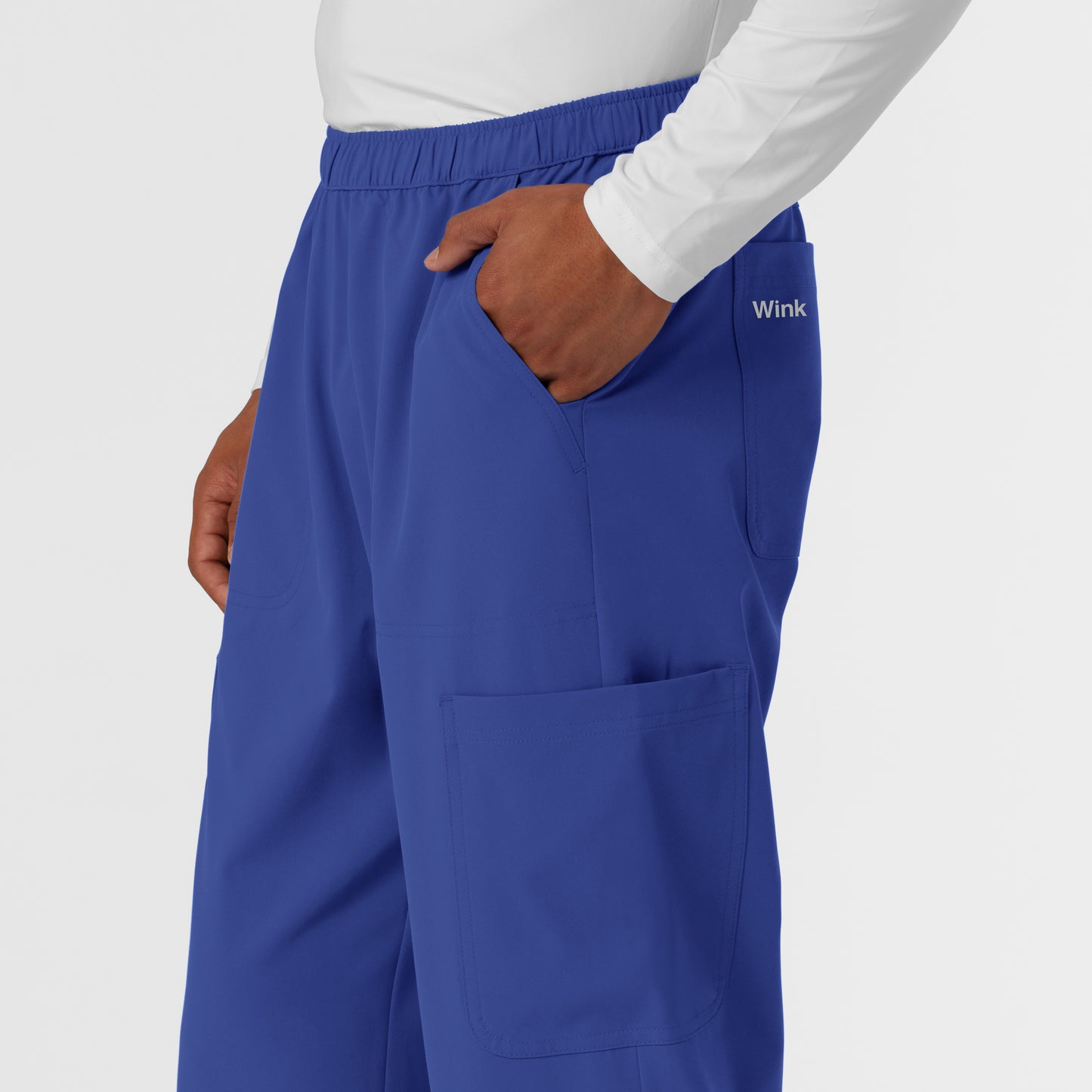 NURTUR 5380 Men's Straight Leg Cargo Scrub Pants Galaxy Blue