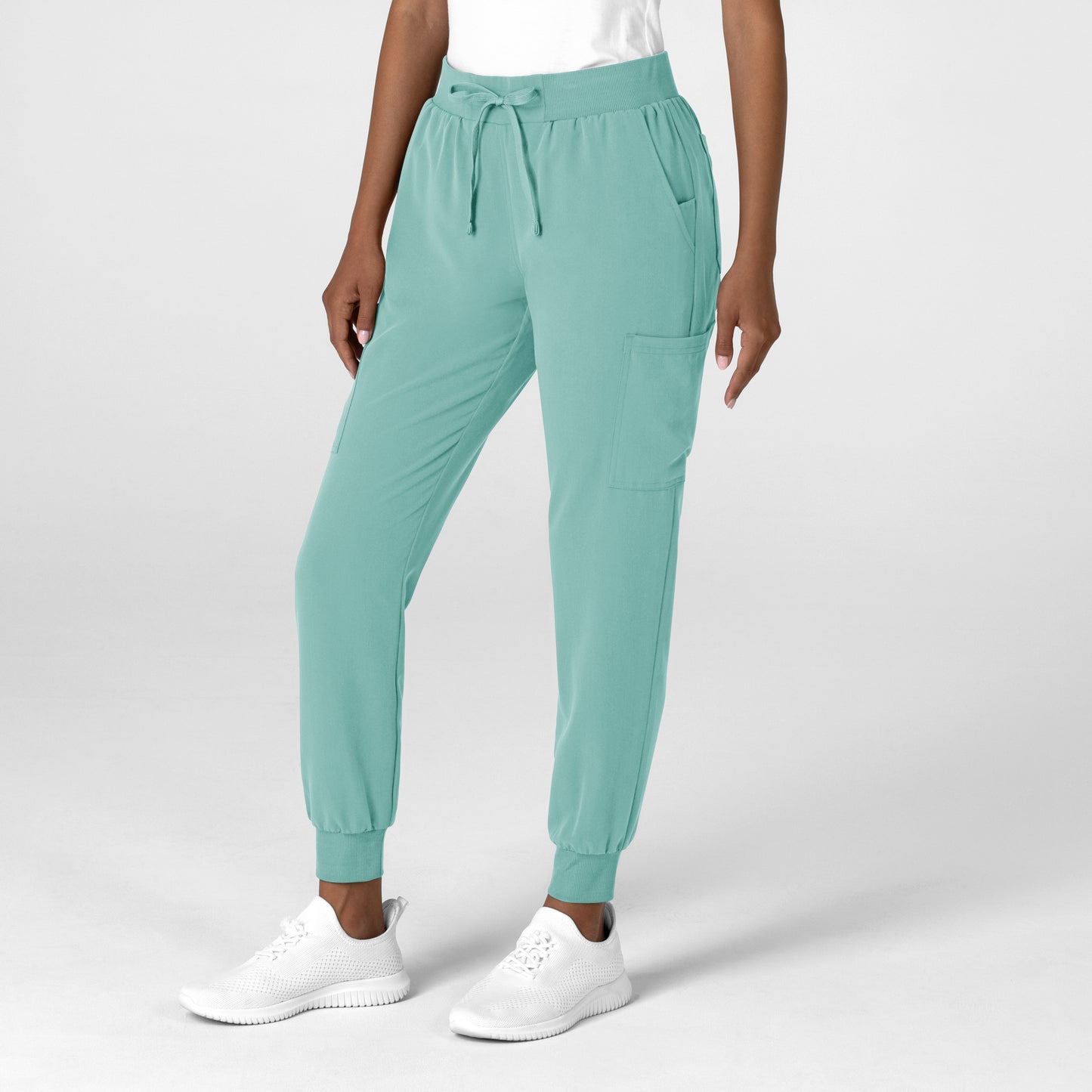 Nova 5132 Jogger Utility Scrub Pants Turquoise Model Image Right Side | Wink