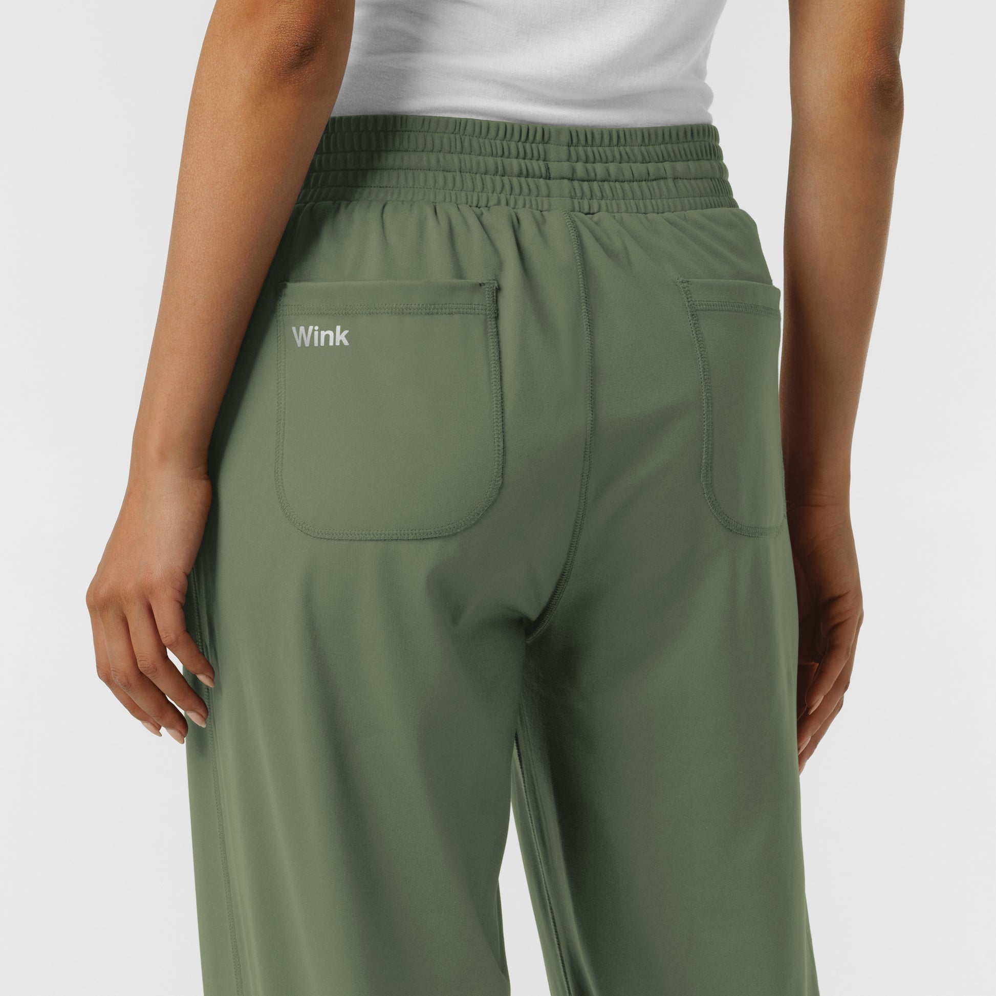 RENEW Knit 5559 Women's Wide Leg Scrub Pants Olive