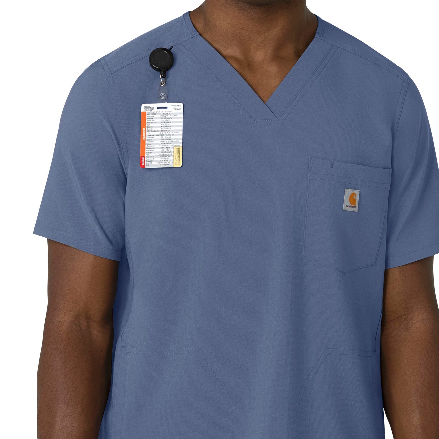 Force Cross-Flex C16410 Men's V-Neck Scrub Top Riverside Model Image Left Side | Carhartt