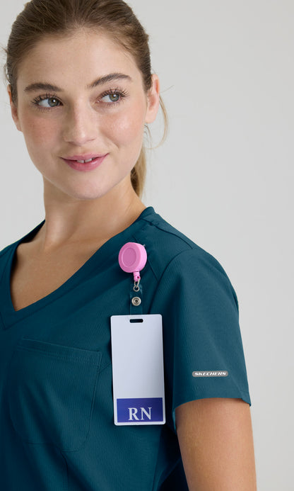 Skechers Vitality SKT092 Electra Scrub Top Pewter