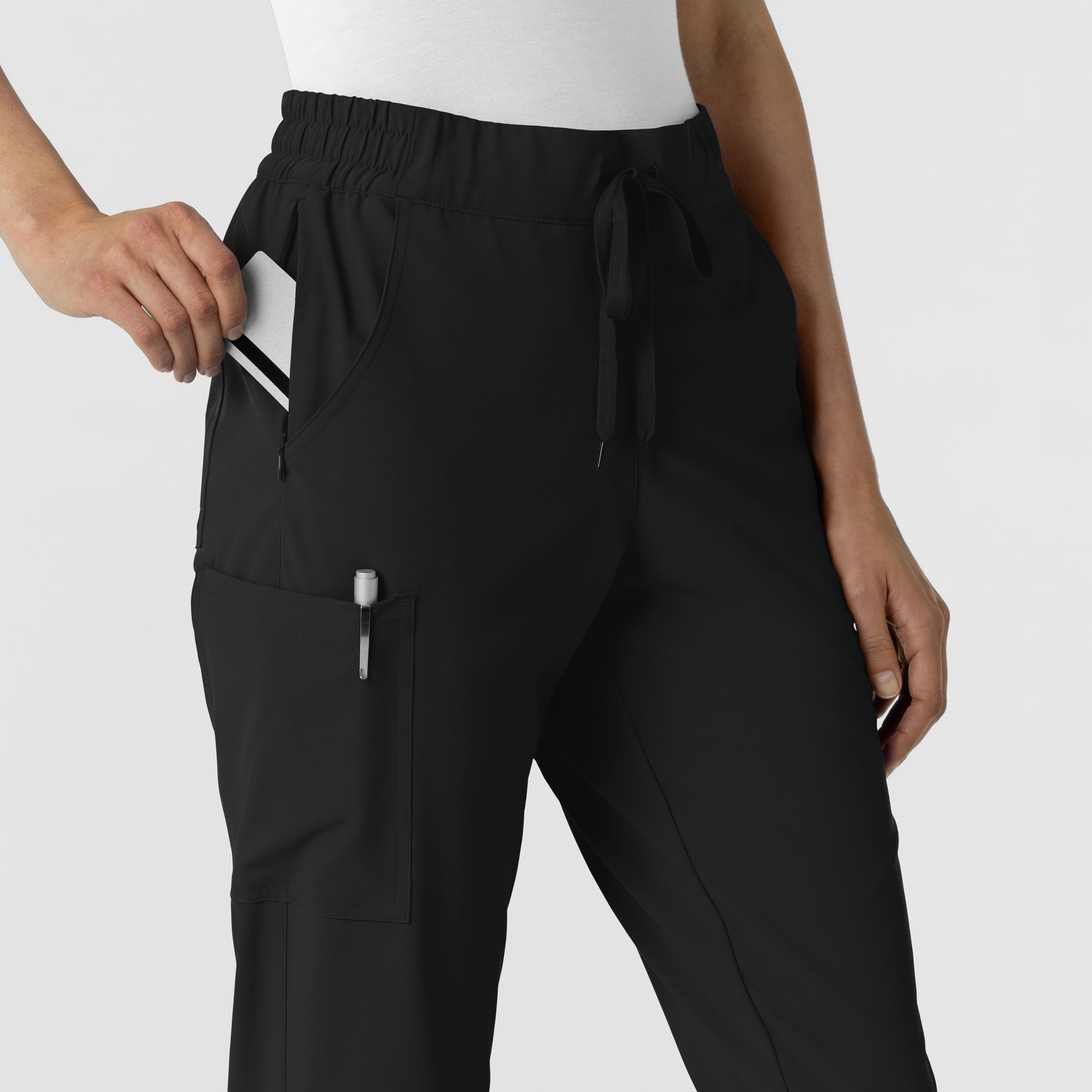 RENEW 5934 Jogger Scrub Pants Black Model Image Alternate | Wink