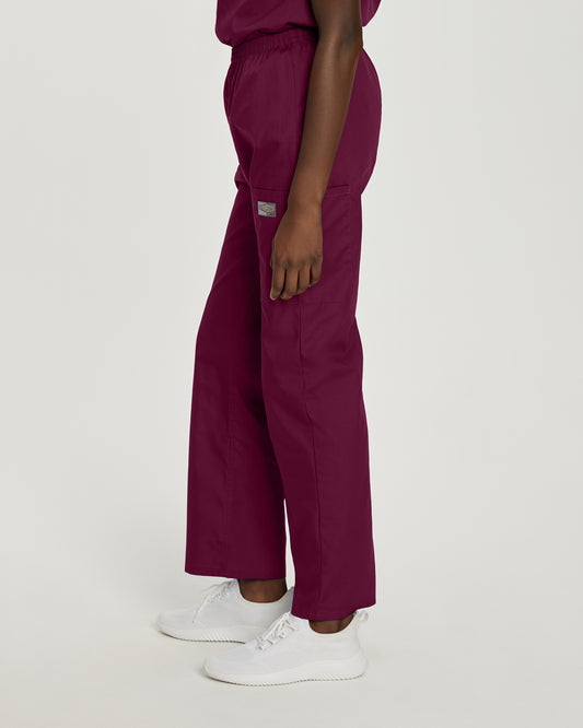 Scrub Zone 83221 Women's Cargo Scrub Pants Wine Image