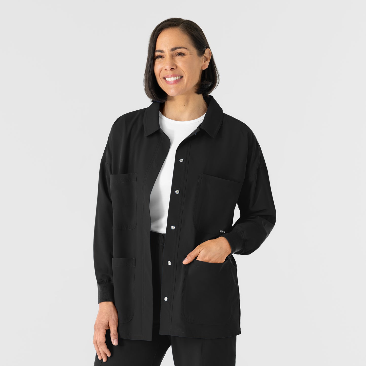 NURTUR 8180 Women’s Scrub Shirt Jacket Black